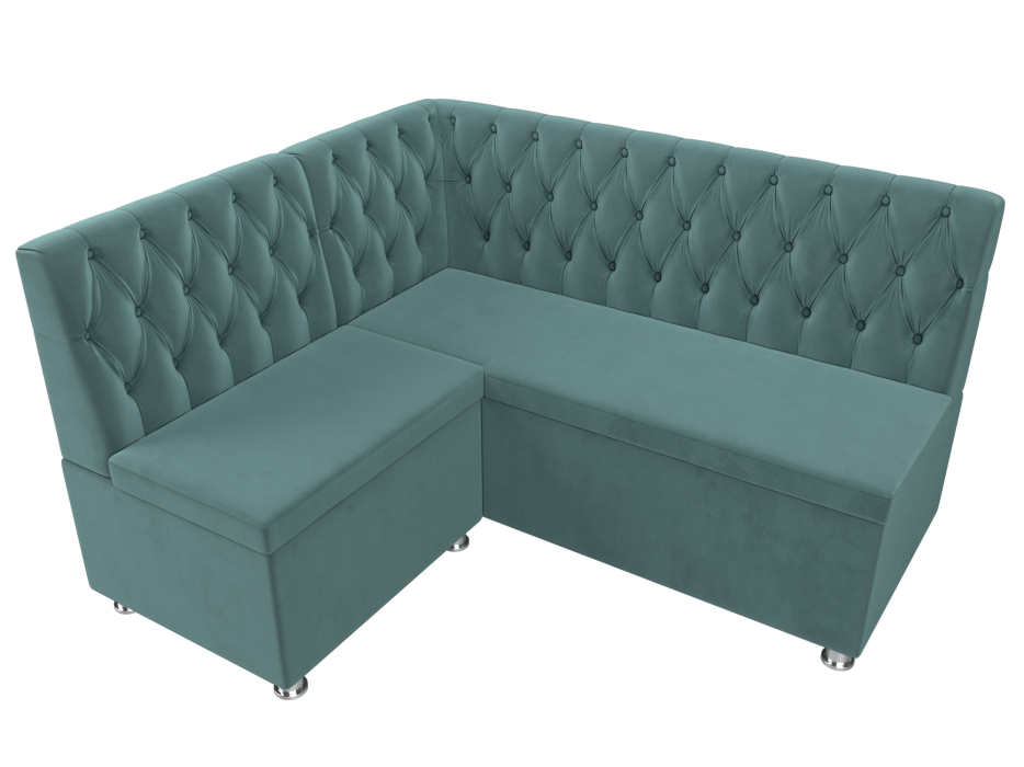 Диваны угловые кухонные, Кухонный угловой диван Мирта левый угол, велюр