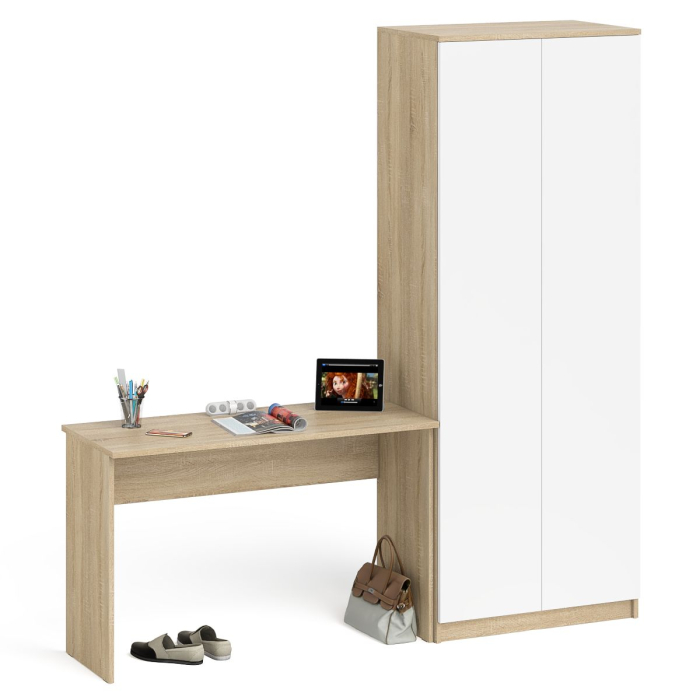 Домашние кабинеты, Письменный стол на 1200 и двудверный шкаф на 800 Мори