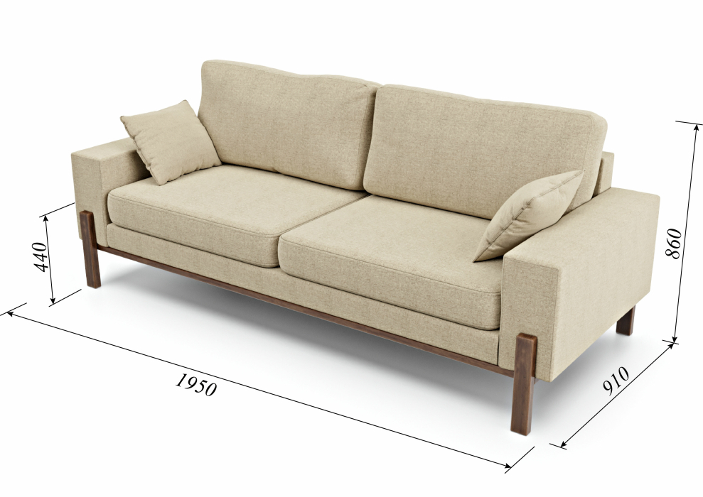 Диваны прямые, Диван Хангель, рогожка