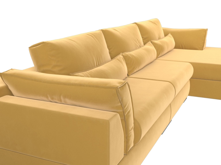 Диваны угловые в гостиную, Угловой диван Пекин Long угол правый, НПБ, микровельвет