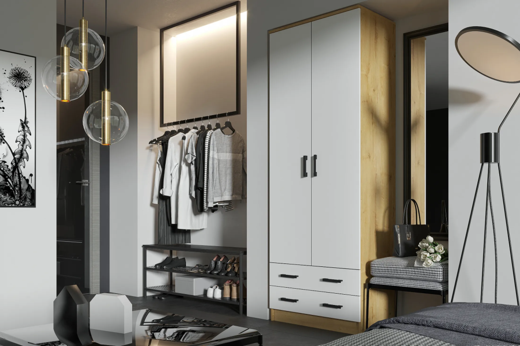 Шкафы двухстворчатые, Шкаф платяной Дуэт 220х80х48,7