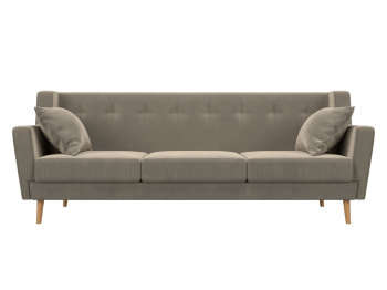 Прямой диван Брайтон 3, микровельвет