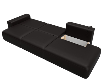 Диван прямой Лига-036 НПБ Модерн Лонг подлокотник слева, экокожа GRIFON