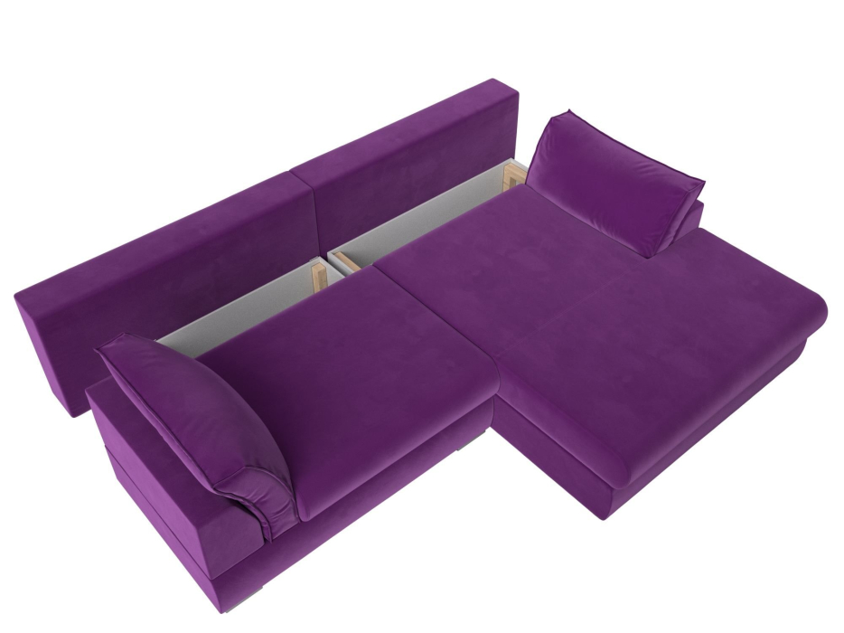 Диваны угловые в гостиную, Угловой диван Пекин угол правый, микровельвет