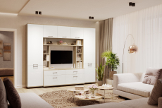 Стенки для гостиной, Модульная гостиная Грейс композиция 7  Гикори Джексон Светлый