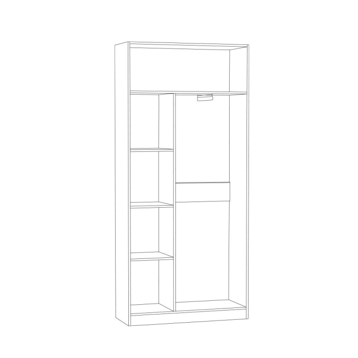 Шкафы распашные, Шкаф для одежды Ливерпуль Белый