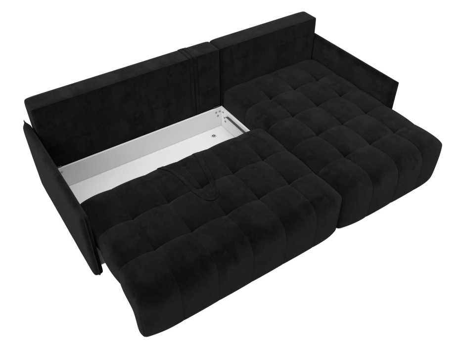 Диваны угловые в гостиную, Диван угловой Лига-054 НПБ угол универсальный, велюр SEVEN