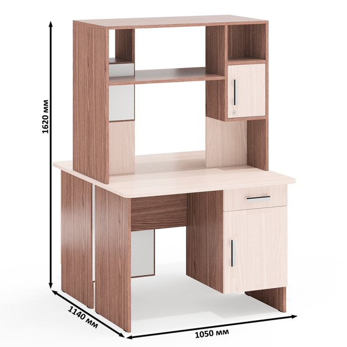 Детские столы, Два стола письменных с надстройкой МД 1-09Н