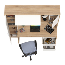 Домашний офис Моби Комфорт 12.95N и кресло 103 серое