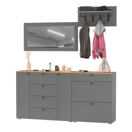 Мебель для прихожей Остин № 56 с вешалкой и зеркалом