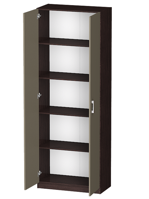 В спальню, Распашной шкаф Лайф с полками 80*40*215 Венге