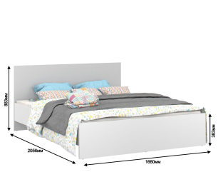 Медея СБ-2311.Н Кровать Белый с основанием