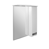 Шкафы с зеркалом, Шкаф навесной Альфа-64 NEW правый с подсветкой (высота 800) (ПВХ)