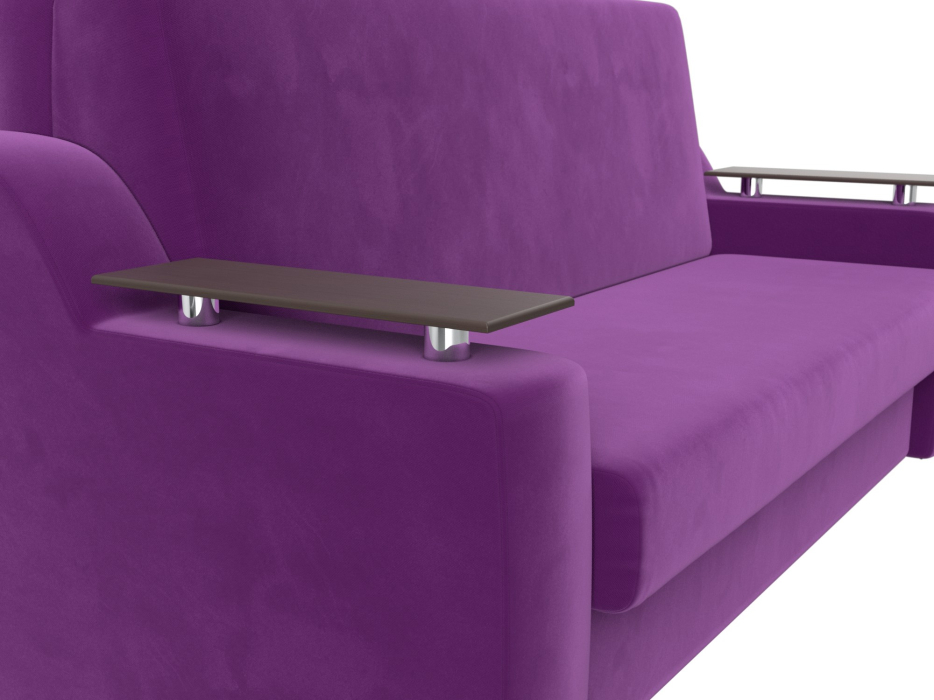 Диваны с ящиком для белья, Прямой диван аккордеон Сенатор 140, микровельвет
