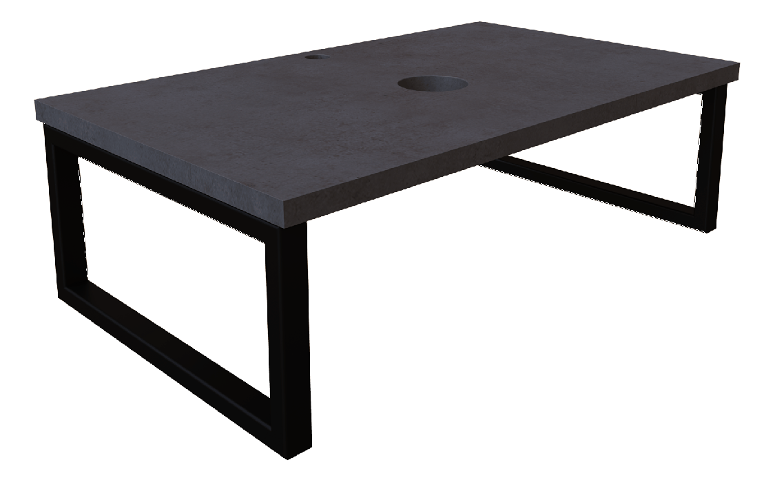 Тумбы в ванную комнату, Столешница для ванной 1Marka GRUNGE LOFT 100 