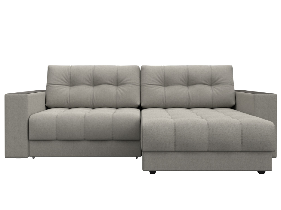 Дизайнерские диваны для гостиной, Диван угловой с декором Лига-049 НПБ, рогожка Амур