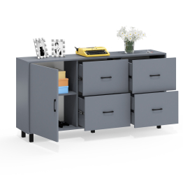 Комод широкий с дверкой и ящиками РВК 125-1704