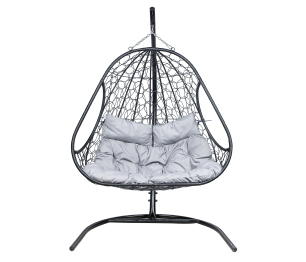 Подвесное кресло Leset Рико, каркас Черный, подушка Светло-серая