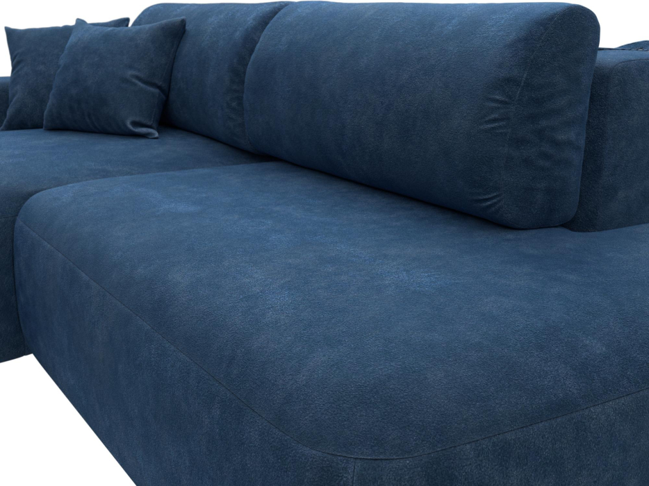 Диваны угловые в гостиную, Диван угловой Лига-036 НПБ Модерн левый угол, велюр BRUT