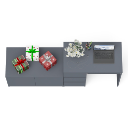 Компьютерный стол три ящика слева с тумбой 900 Мори