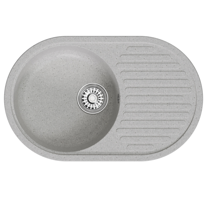 Кухонные мойки, Мойка ML-GM16 овальная с крылом, 730*460*180мм NEW*