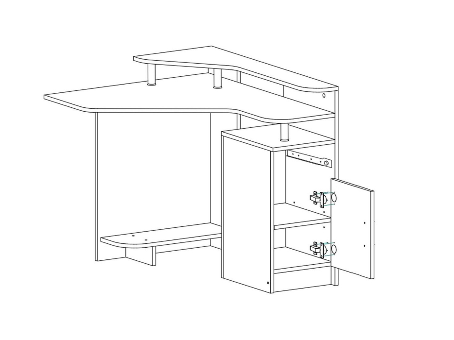 Угловые компьютерные столы, Стол компьютерный Шагус-3 