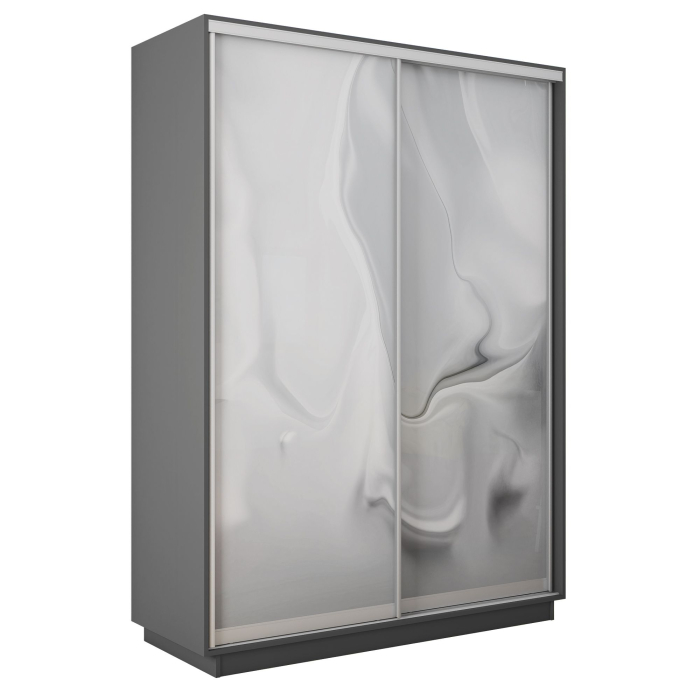 Шкафы-купе 2-х дверные, Шкаф-купе Экспресс 2-х дверный Фотопечать Шелк Стекла 160х60х220