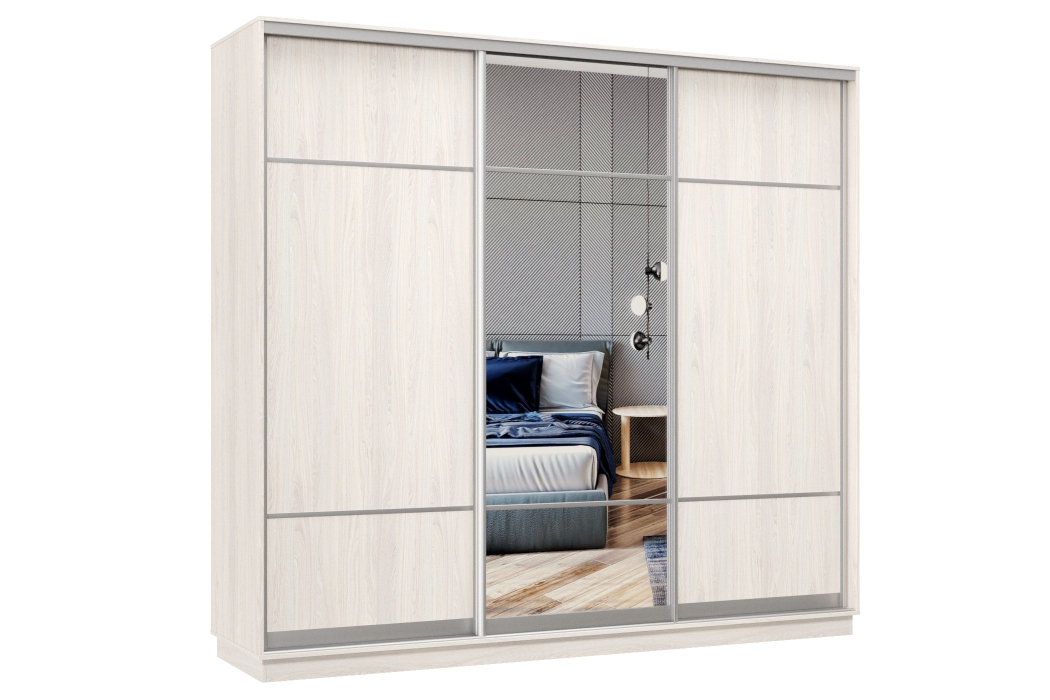 Шкафы-купе 3-х дверные, Шкаф-купе Премьер Лайт 57 (08;11;08) трехдверный
