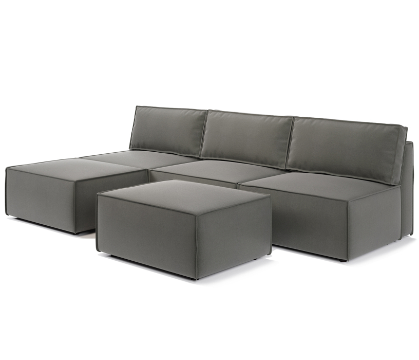 Диваны угловые в гостиную, Угловой диван модульный Гамма Лонг