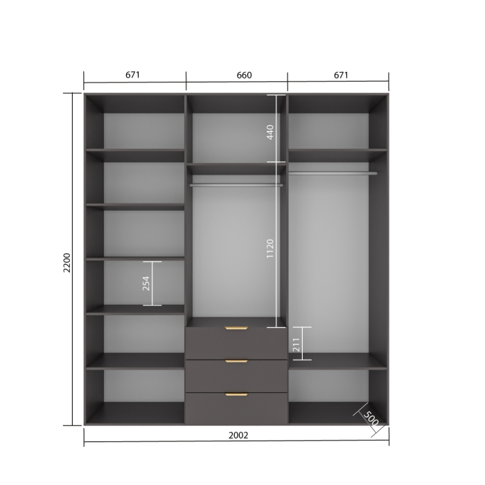 Шкафы распашные, Шкаф распашной Фиеста Л 2000