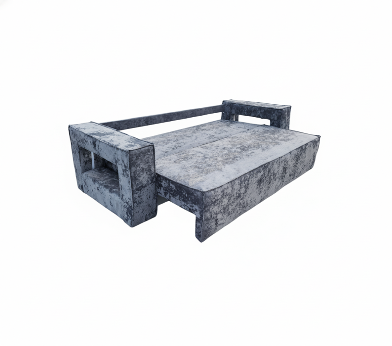 Дизайнерские диваны для гостиной, Диван-кровать еврокнижка Лофт Люкс  с подсветкой , 140,плюш