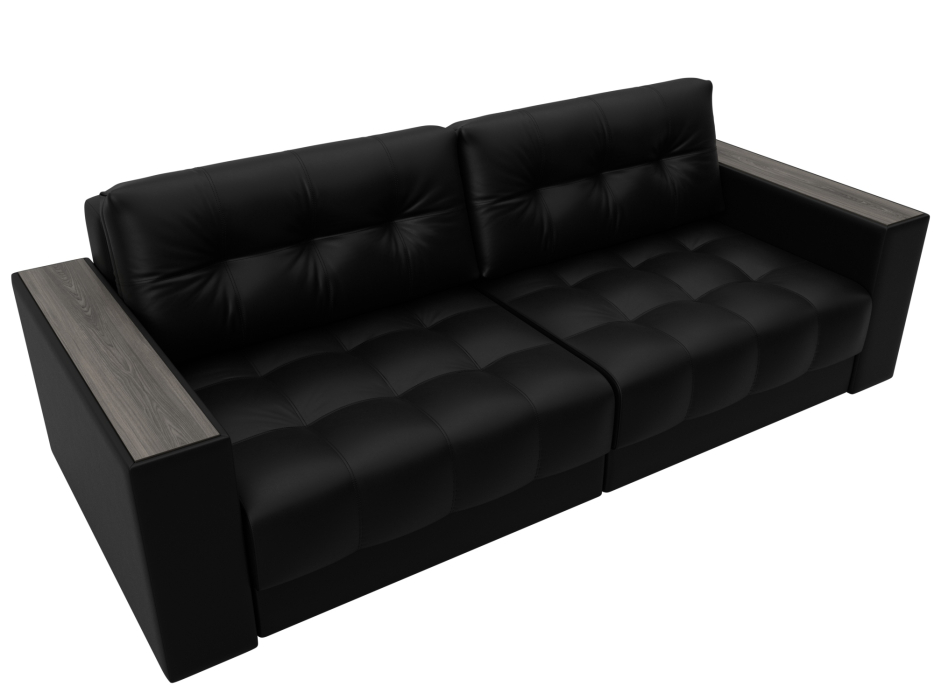 Диваны еврокнижки, Диван прямой с декором Лига-049 НПБ, экокожа GRIFON