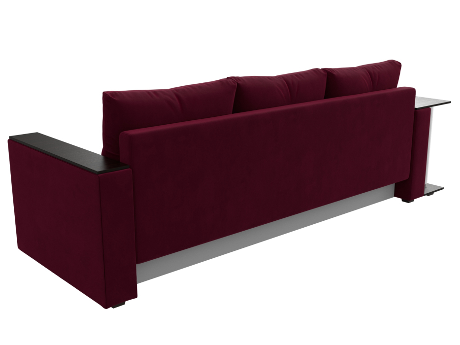 Диваны еврокнижки, Диван прямой Атланта со столом слева, микровельвет