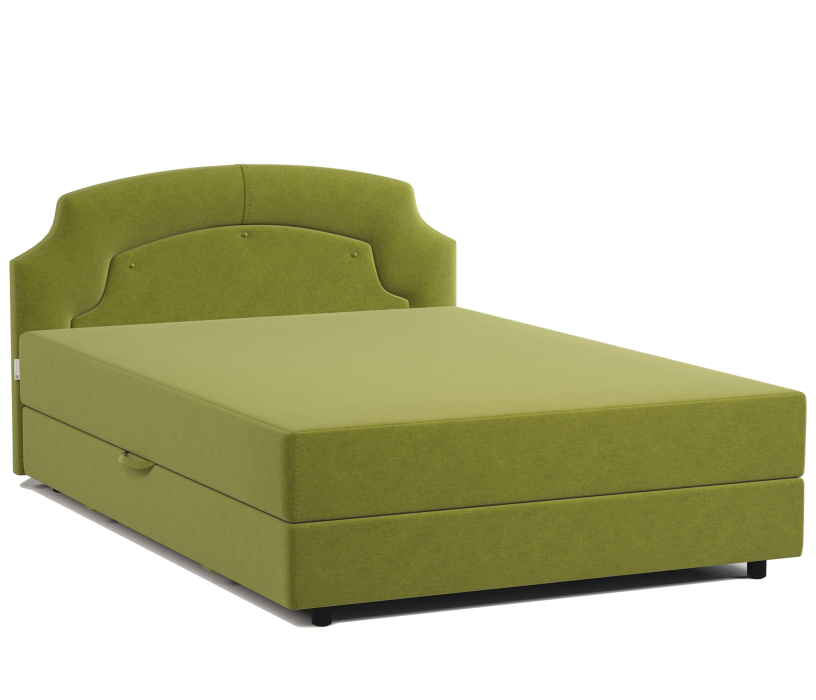 Мягкая кровать, Кровать тахта двуспальная с подъемным механизмом и матрасом Шарм 140, велюр