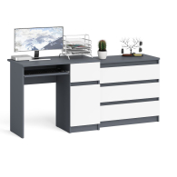 Домашние кабинеты, Стол компьютерный МС-1 правый с комодом на три ящика 800 Мори