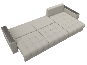 Диван угловой с декором Лига-049 НПБ Лонг, рогожка Амур