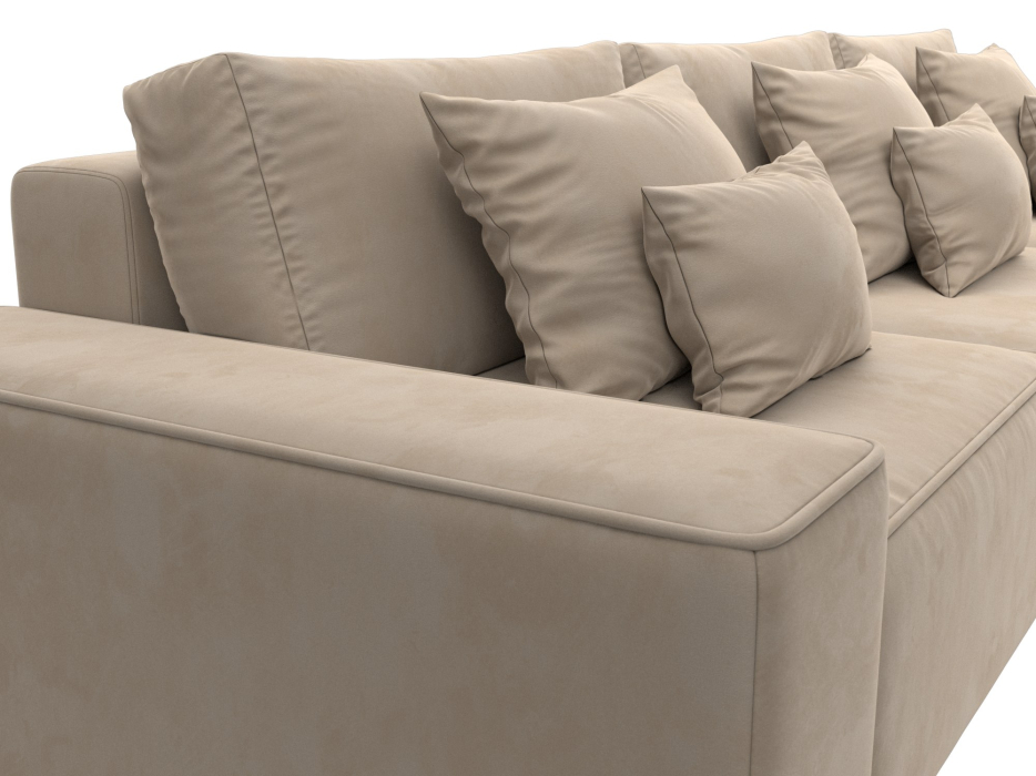 Диваны угловые в гостиную, Диван угловой Лига-074 угол универсальный, велюр SEVEN