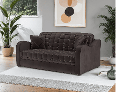 Диваны с ящиком для белья, Диван аккордеон Барон №4 НПБ 140х200 Бархат