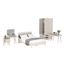 Туалетный столик Афина с кроватью 1400 со шкафом и столиком