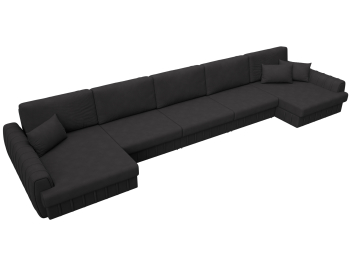 Диван П-образный Лига-057 НПБ МегаЛонг, замша JOLY