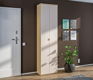 Афина СБ-3312 Шкаф 2 дверный Дуб Винченца/Кашемир серый