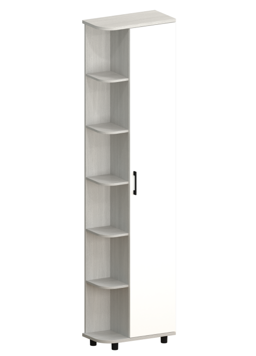 Шкафы одностворчатые, Модульная система Грейс Шкаф ШК-5025  Снежный Ясень