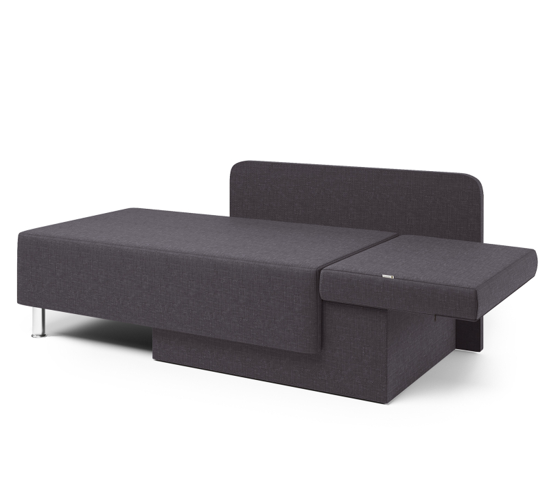 Диваны прямые кухонные, Кушетка Леон правый, рогожка