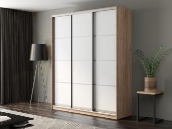 Шкаф-купе Айсберг 200 СОНОМА (белый/глухой)