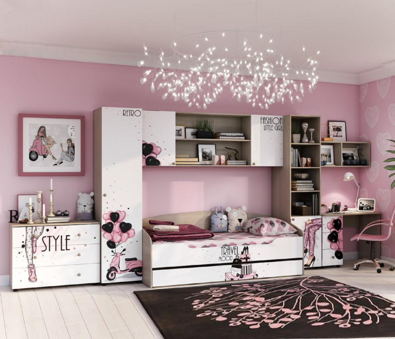 Детские комнаты, Модульная детская Мийа 3, композиция 2