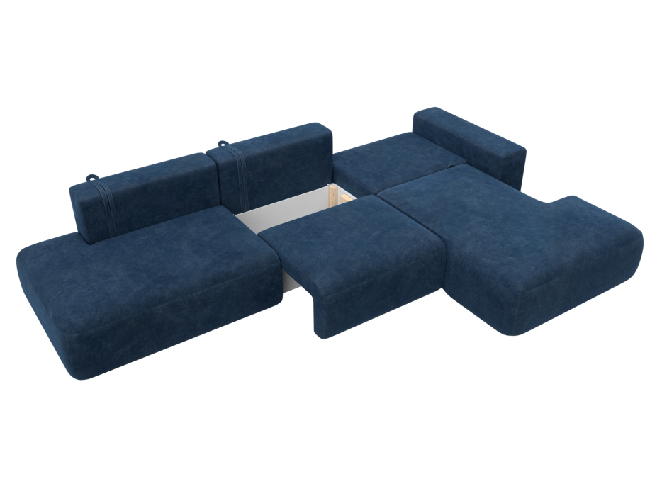 Диваны угловые в гостиную, Диван угловой Лига-036 НПБ Модерн Лонг правый угол, велюр BRUT