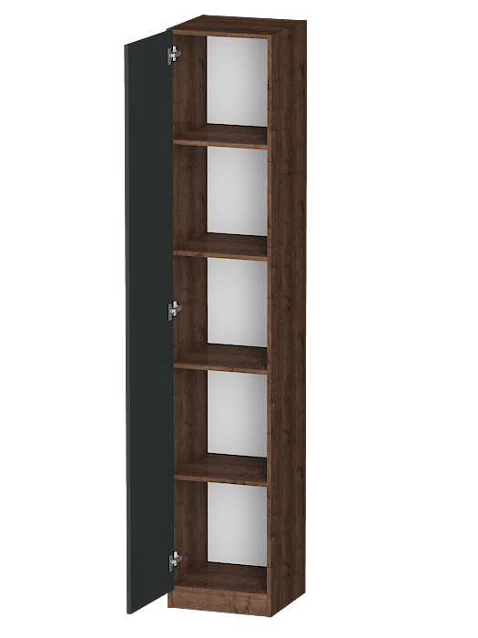 Шкафы одностворчатые, Распашной шкаф Лайф с полками 40*40*215 Дуб экспресив