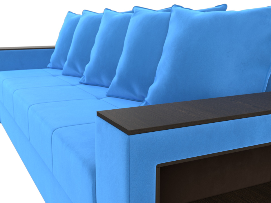 Диваны прямые, Диван прямой Дубай Лайт полки справа, велюр