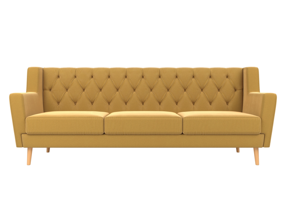 Диваны прямые кухонные, Прямой диван Брайтон 3 Люкс, микровельвет