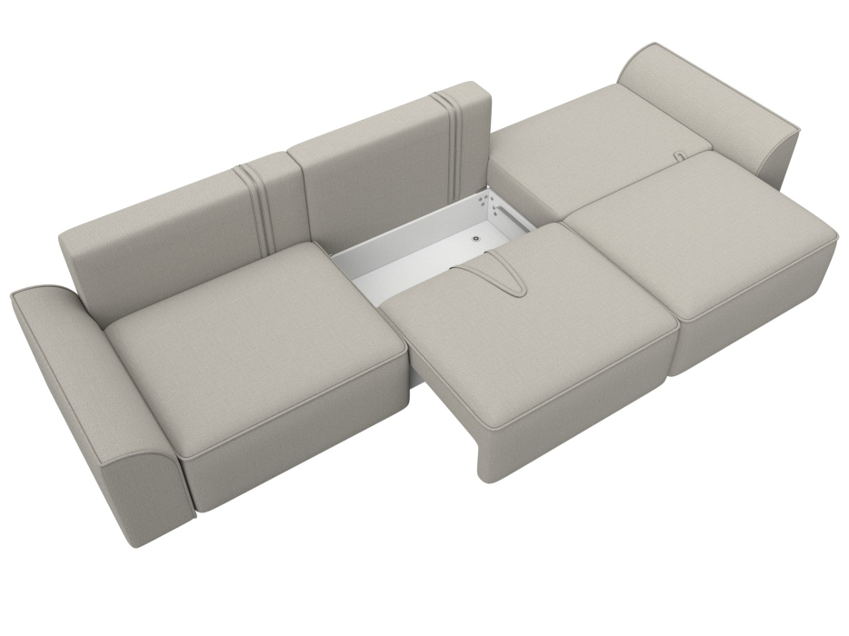 Диваны еврокнижки, Диван прямой Лига-048 НПБ Лонг, рогожка Амур